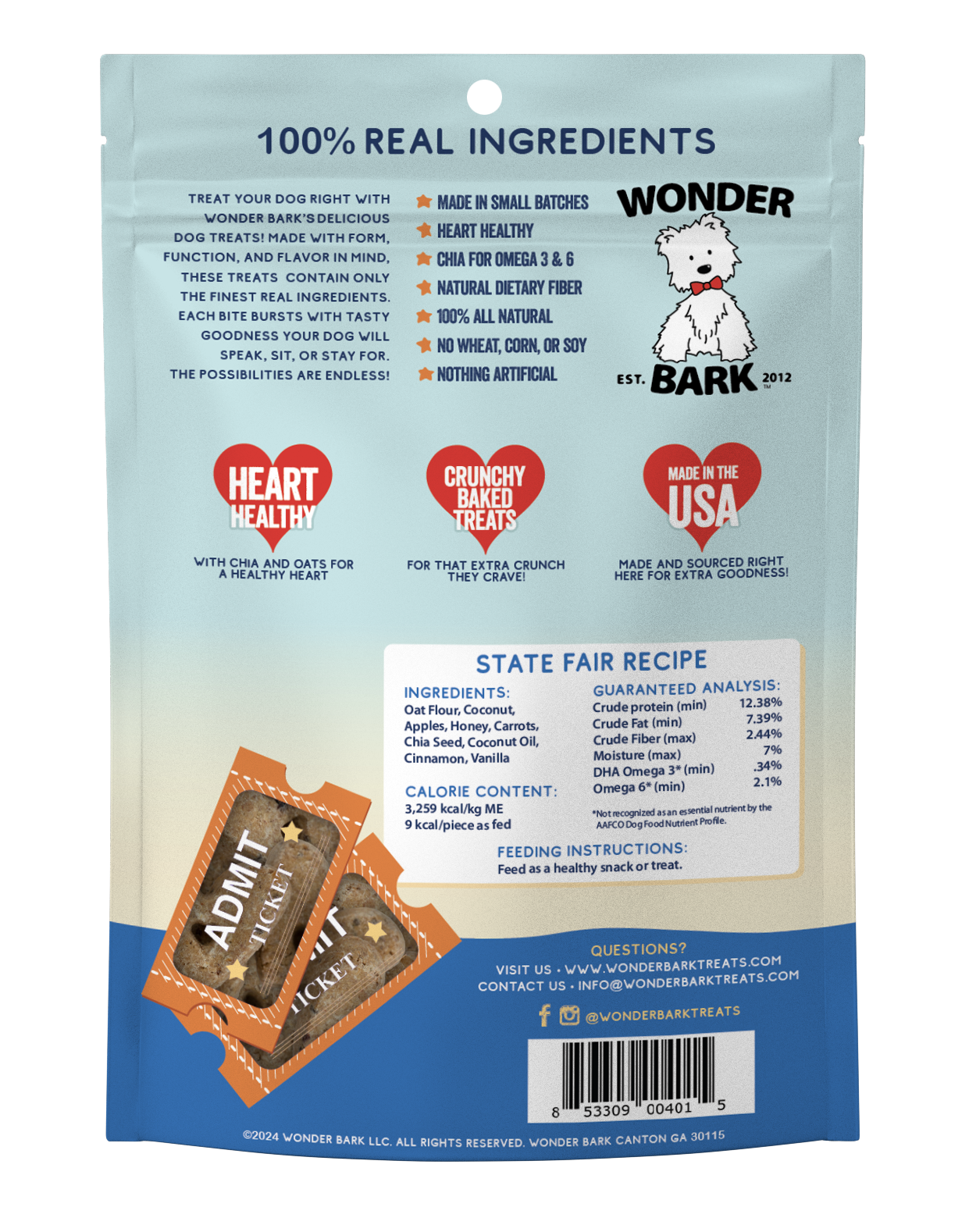 Wonder Bark Everydays - State Fair All Natural Dog Treats